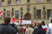 Demonstration von Telekom-Mitarbeitern